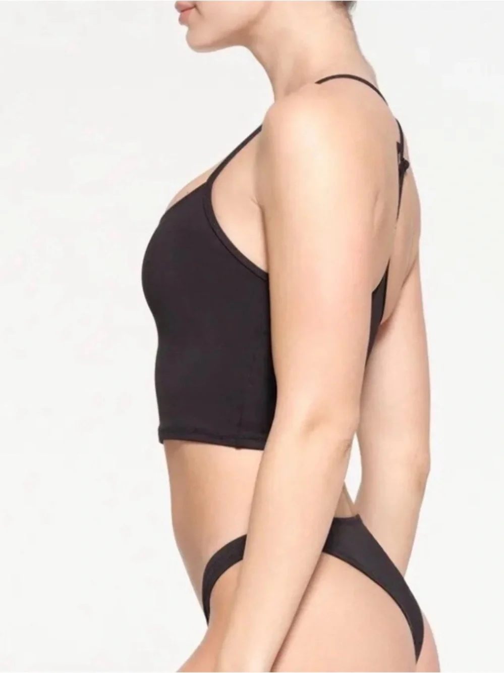 SKIMS SWIM CAMI TANK BIKINI TOP ONYX small